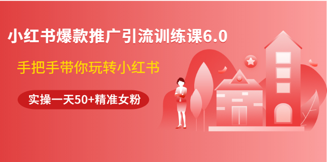 （1524期）小红书爆款推广引流训练课6.0，手把手带你玩转小红书，实操一天50+精准女粉-副业库