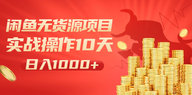 （1973期）闲鱼无货源项目：实战操作10天做到日入1000+新手老手也可以做！-副业库