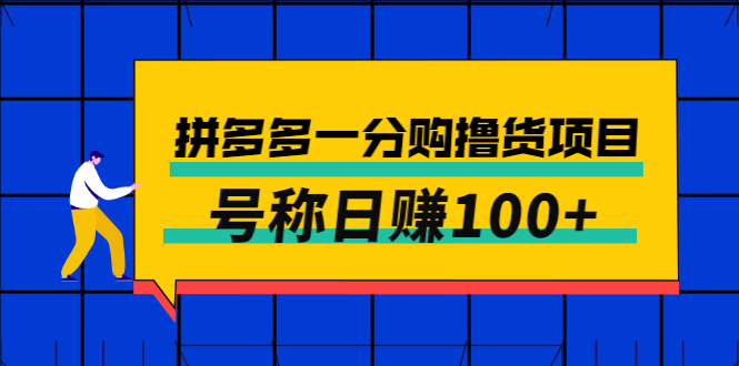 （2698期）外面卖88的拼多多一分购撸货项目，号称日赚100+-副业库