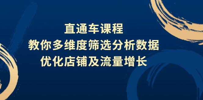 （2642期）直通车课程，教你多维度筛选分析数据，优化店铺及流量增长-副业库
