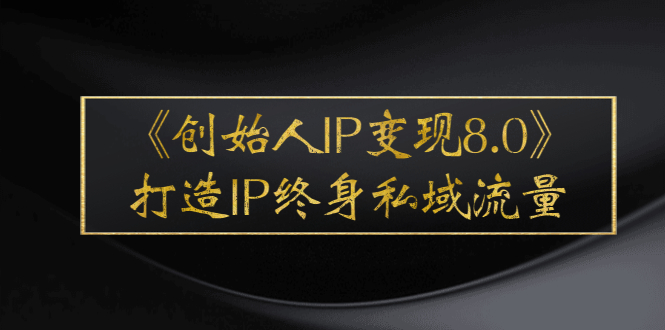（2556期）《创始人IP变现8.0》打造IP终身私域流量，干货满满！-副业库