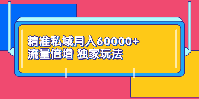 （2353期）精准私域月入60000+ 流量倍增 独家玩法（9节视频课）-副业库