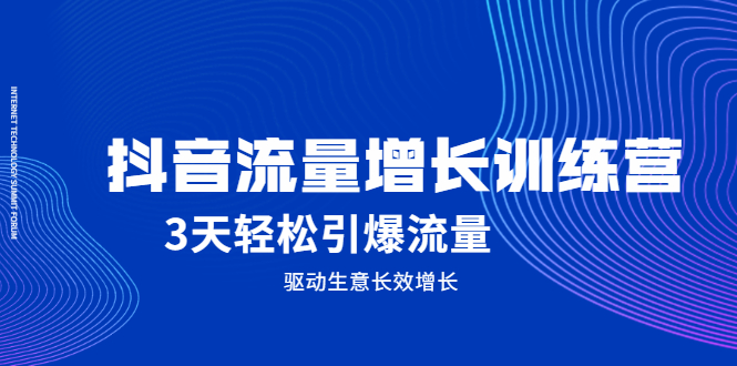 （2049期） 抖音流量增长训练营，3天轻松引爆流量，驱动生意长效增长-副业库