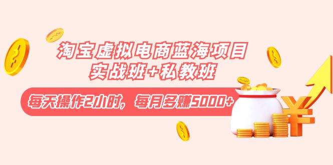 （4056期）淘宝虚拟电商蓝海项目实战班+私教班：每天操作2小时，每月多赚5000+-副业库