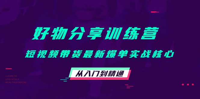 （4307期）好物分享训练营：短视频带货最新爆单实战核心，从入门到精通！-副业库