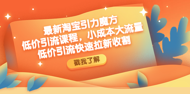 （4708期）最新淘宝引力魔方低价引流实操：小成本大流量，低价引流快速拉新收割-副业库