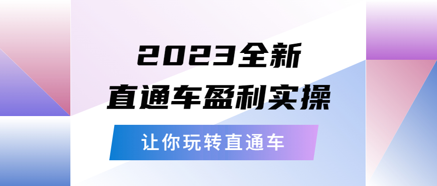 （5714期）2023全新直通车·盈利实操：从底层，策略到搭建，让你玩转直通车-副业库