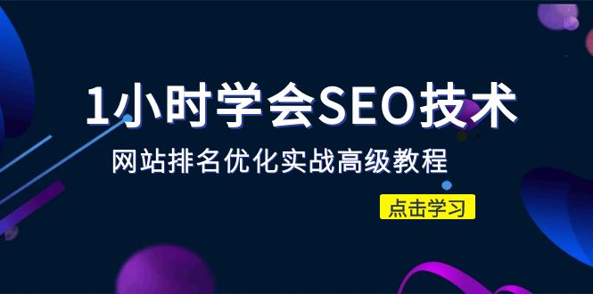 （6501期）1小时学会SEO技术 网站排名优化实战高级教程-秒杀市面95%收费几千的SEO教程-副业库