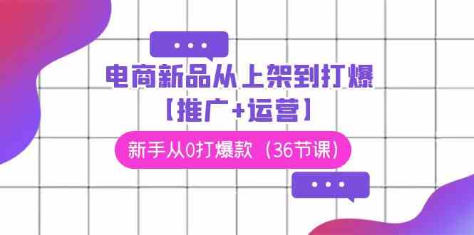 （9286期）电商 新品从上架到打爆【推广+运营】，新手从0打爆款（36节课）-副业库