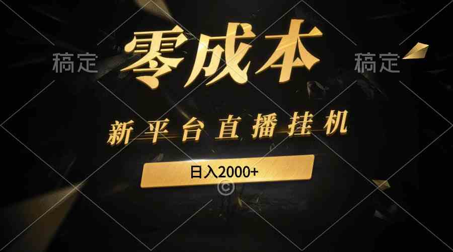 （9841期）新平台直播挂机最新玩法，0成本，不违规，日入2000+-副业库
