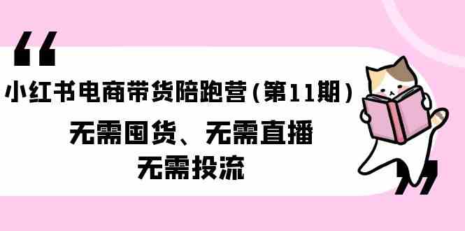 （9996期）小红书电商带货陪跑营(第11期)无需囤货、无需直播、无需投流（送往期10套）-副业库