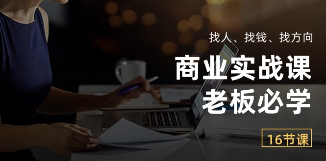 （10710期）商业实战课【老板必学】：找人、找钱、找方向（16节课）-副业库