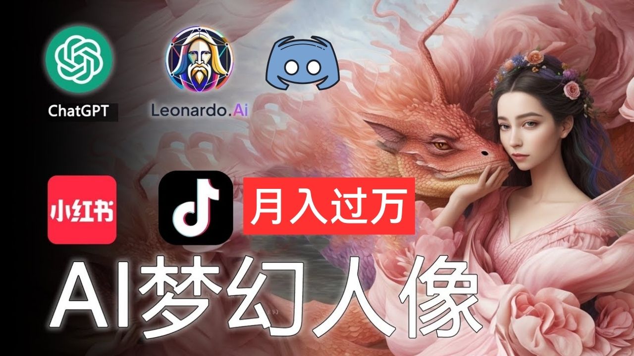 （11575期）AI摄影梦幻人像：零基础也能月入过万的秘密-副业库