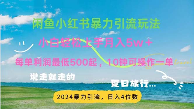 （11650期）2024暑假赚钱项目小红书咸鱼暴力引流，简单无脑操作，每单利润500+，…-副业库