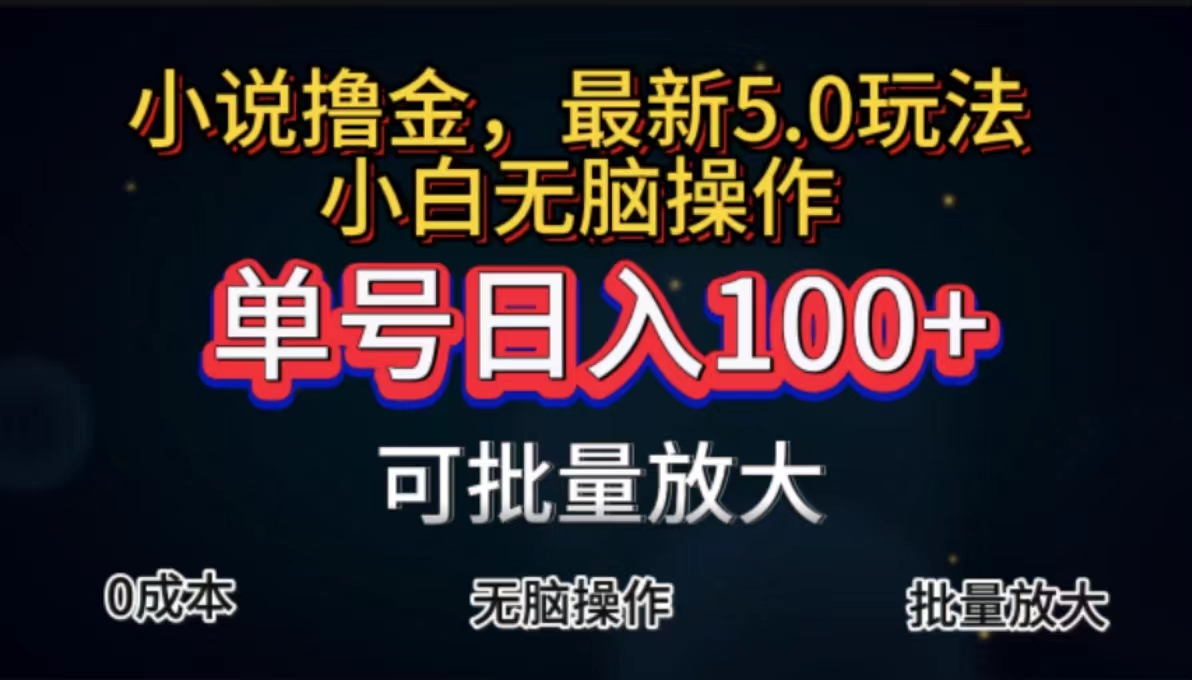 （11651期）全自动小说撸金，单号日入100+小白轻松上手，无脑操作-副业库