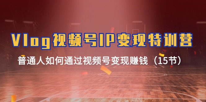 （11654期）Vlog 视频号IP变现特训营，普通人如何通过视频号变现赚钱（15节）-副业库