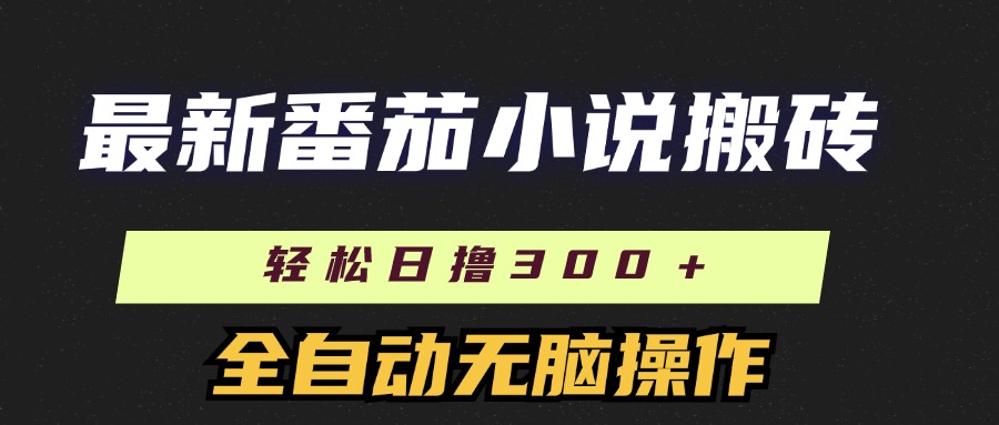 （11904期）最新番茄小说搬砖，日撸300＋！全自动操作，可矩阵放大-副业库