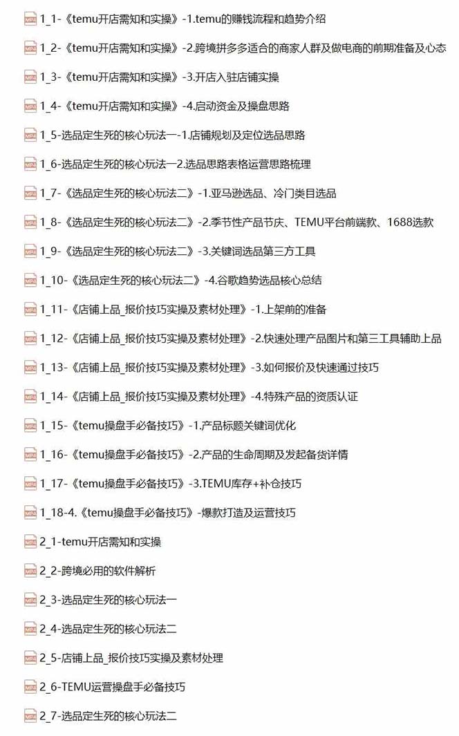 图片[2]-（12106期）2024-TEMU拼多多·跨境开店、运营、选品（25节视频课）-副业库