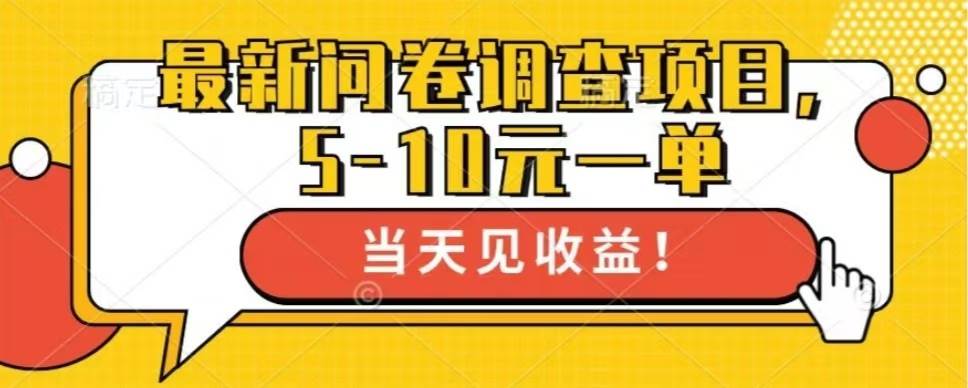 （13167期）最新问卷调查项目，单日零撸100＋-副业库