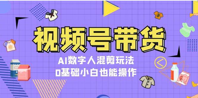 （13359期）视频号带货，AI数字人混剪玩法，0基础小白也能操作-副业库