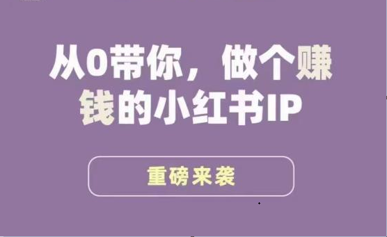 小红书运营大宝典，从0带你做个赚钱的小红书IP-副业库