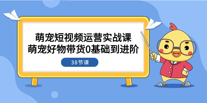 萌宠·短视频运营实战课：萌宠好物带货0基础到进阶（38节课）-副业库