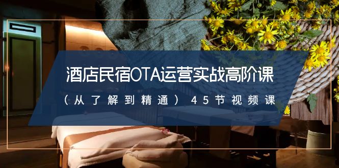 酒店民宿OTA运营实战高阶课（从了解到精通）45节视频课-副业库