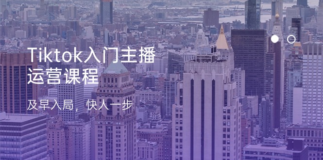 Tiktok入门主播运营课程，及早入局，快人一步（11节）-副业库