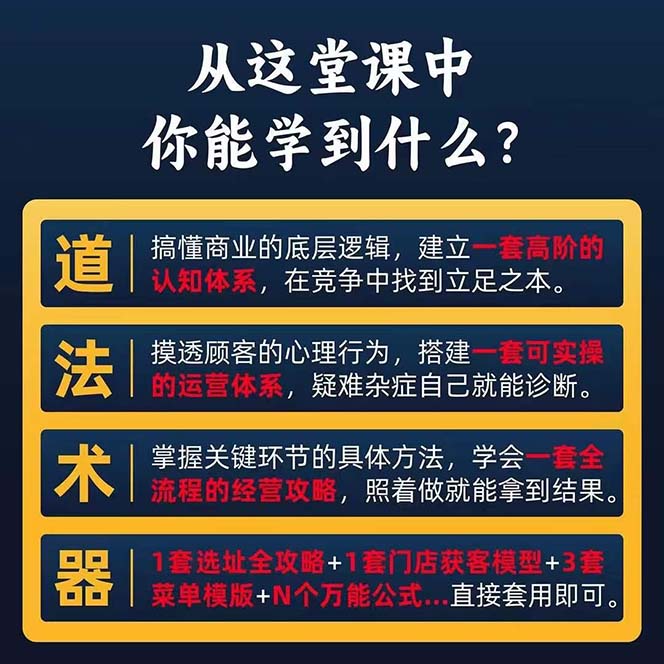 图片[2]-餐饮店盈利实操方法：教你怎样开一家持续能赚钱的餐厅（25节）-副业库