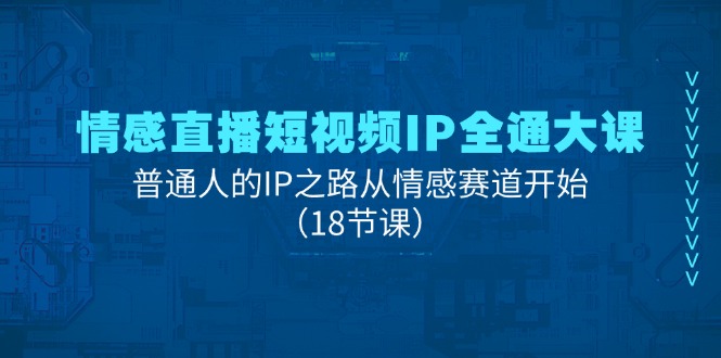 情感直播短视频IP全通大课，普通人的IP之路从情感赛道开始（18节课）-副业库