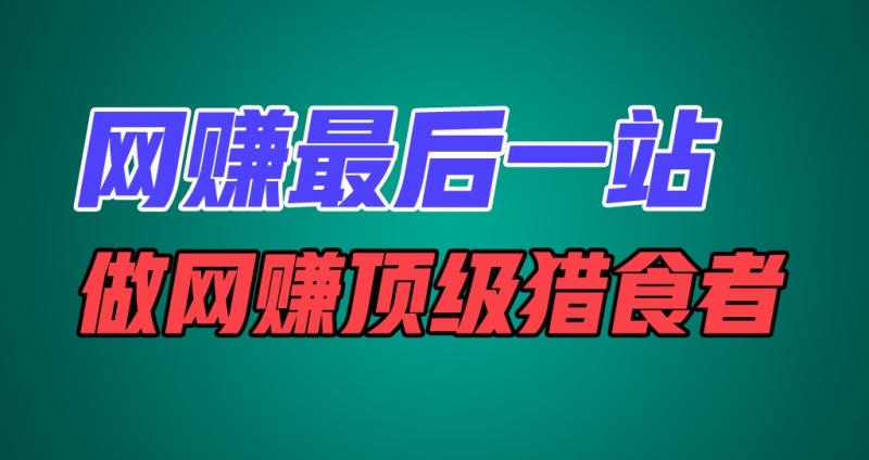 网赚最后一站，卖项目，做网赚顶级猎食者-副业库
