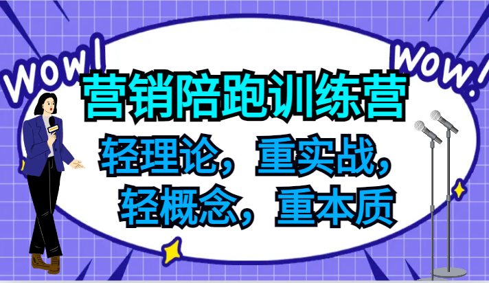 营销陪跑训练营，轻理论，重实战，轻概念，重本质，适合中小企业和初创企业的老板-副业库