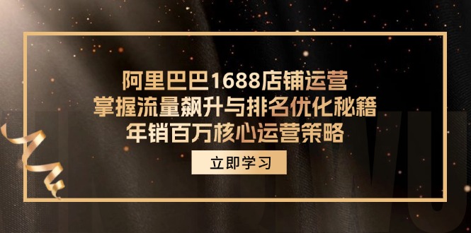 阿里巴巴1688店铺运营，掌握流量飙升与排名优化秘籍 年销百万核心运营策略-副业库