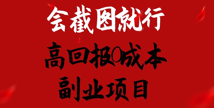 会截图就行，高回报0成本副业项目，卖离婚模板一天1.5k+【揭秘】-副业库