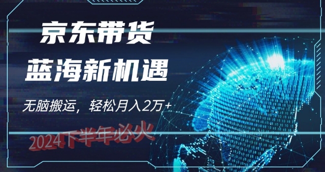 2024下半年最新蓝海项目，无脑搬运，不用剪辑，有手就会，京东图文视频，每月亲测2W+-副业库