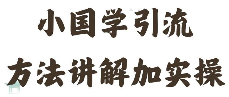 国学引流方法实操教学，日加50个精准粉【揭秘】-副业库