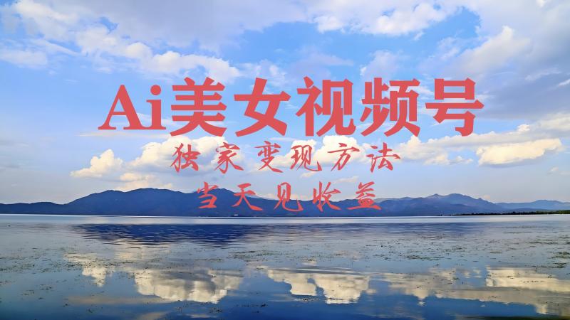 2024最新视频号AI美女跳舞视频玩法，当天见收益-副业库