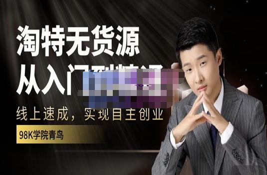 98k学院的淘特无货源线上速成课，从入门到精通，让你最小投入，最高回报-副业库