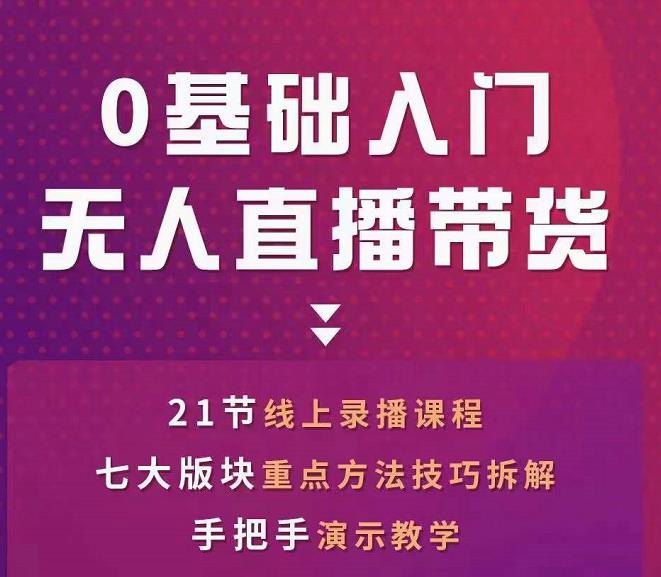 网红叫兽-抖音无人直播带货，一个人就可以搞定的直播带货实战课-副业库