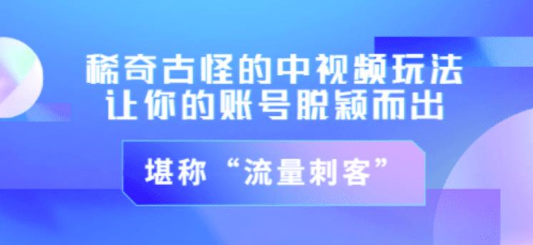 不讲李·稀奇古怪的冷门中视频冷门玩法，让你的账号脱颖而出，成为流量刺客！（图文+视频）-副业库
