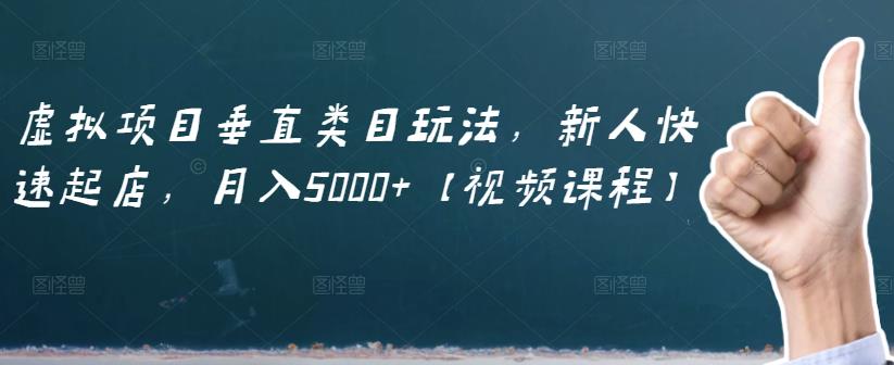 虚拟项目垂直类目玩法，新人快速起店，月入5000+【视频课程】-副业库
