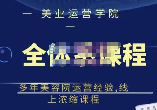 郑芳老师·网红美容院全套营销落地课程，多年美容院运营经验，线上浓缩课程-副业库