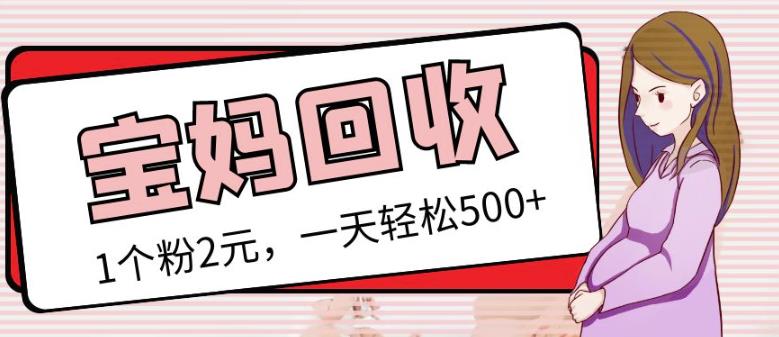 最新小红书母婴号宝妈粉回收项目，1个粉2元，一天轻松500+案例分享【粉丝包回收】-副业库