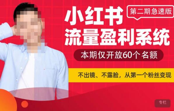 小红书流量盈利系统（第二期急速版），不出境，不露脸，轻松把流量变成米-副业库