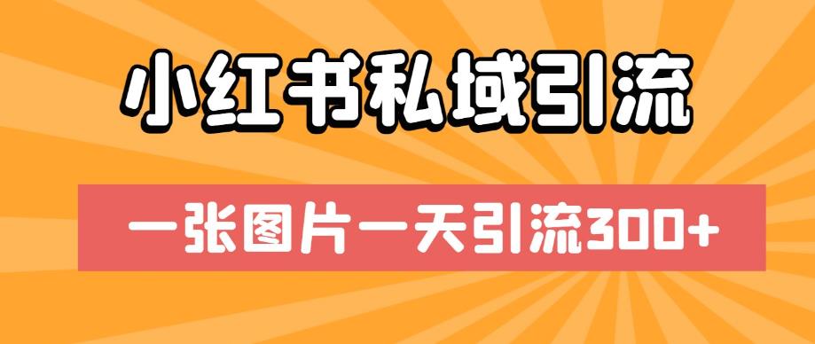 小红书私域引流，一张图片一天引流300+【揭秘】-副业库