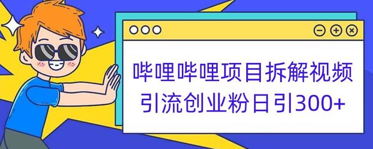 哔哩哔哩项目拆解引流创业粉日引300+小白可轻松上手【揭秘】-副业库