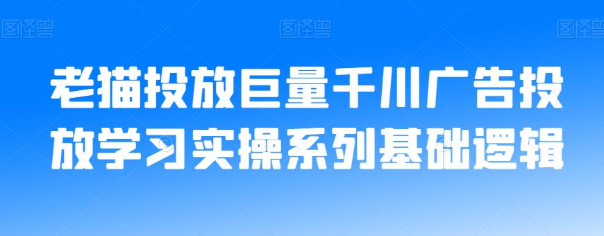 老猫投放巨量千川广告投放学习实操系列基础逻辑-副业库