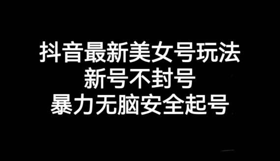 抖音最新美女号玩法，新号不封号，暴力无脑安全起号【揭秘】-副业库