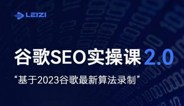 雷子·谷歌SEO 2.0实战课，独立站询盘自由必备，基于2023谷歌最新算法录制-副业库
