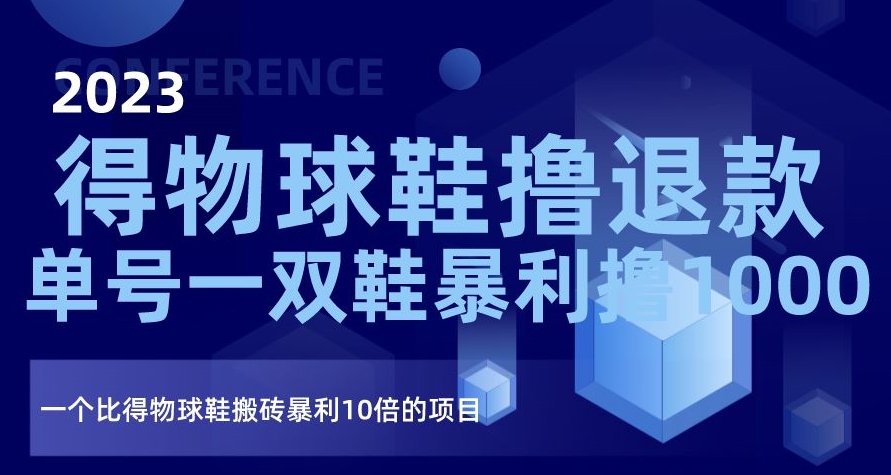 2023得物球鞋撸退款，单号一双鞋暴利撸1000，一个比得物球鞋搬砖暴利10倍的项目【揭秘】-副业库
